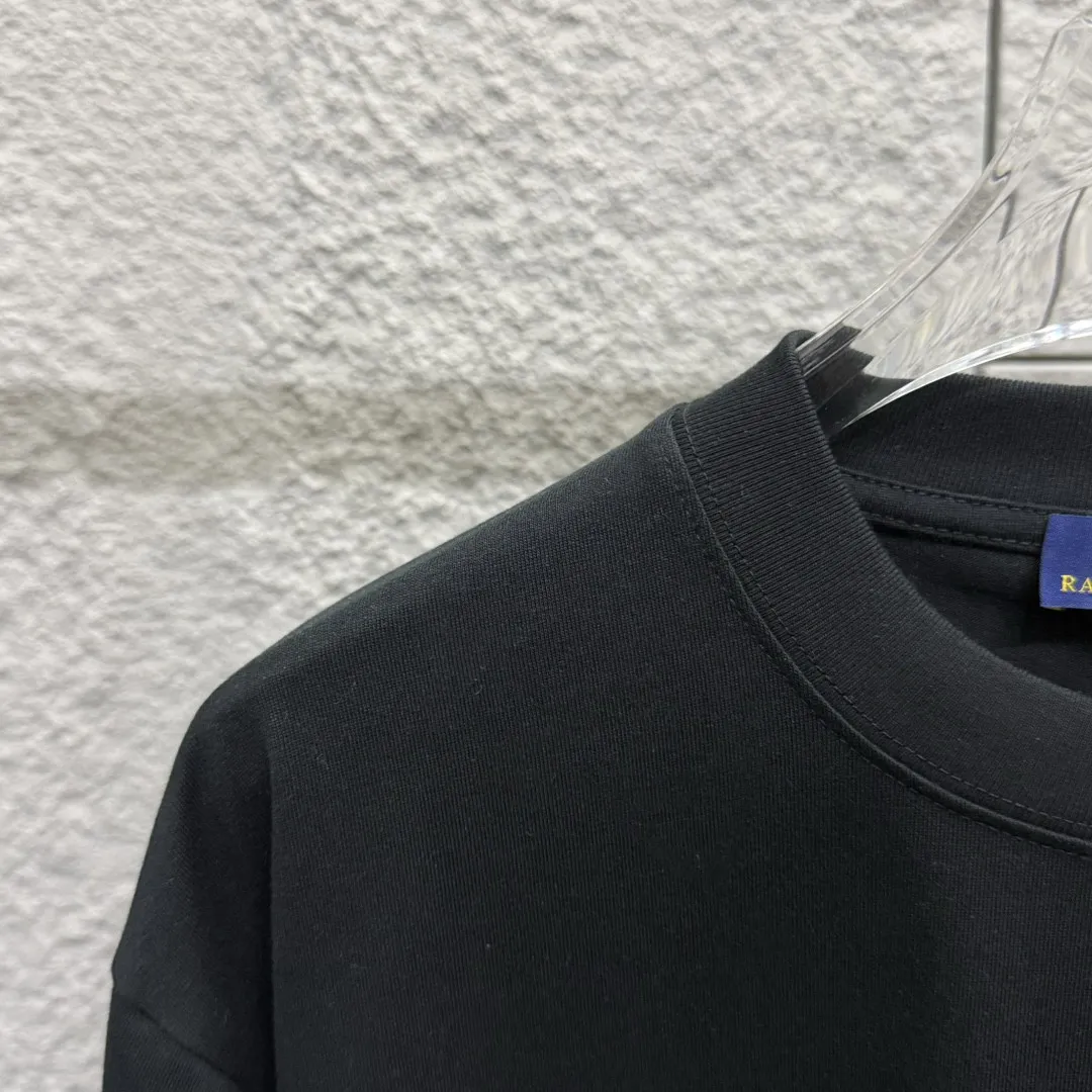 P150 Polo* Ralph Lauren 2025 spring and summer new style Classic three little pony embroidery Customized double yarn plain cotton fabric Short-sleeved T-shirt Uniform for men and women Color: black white Size: S (90-130 pounds) M (120-150 pounds) L (140-165 pounds) XL (160-180 pounds) XXL (180-210 pounds)